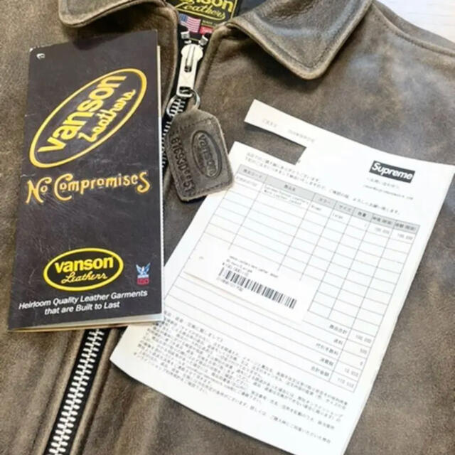 通販 人気】 Vanson Supreme - Supreme Worn Jacket Leather レザー