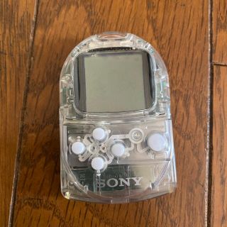 ソニー(SONY)のPocket Station ストラップ・箱&説明書付き(クリスタル)(携帯用ゲーム機本体)