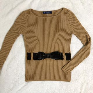 新品　エムズグレイシー　ベージュニット　刺繍入り