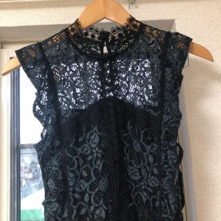 ザラ(ZARA)の総レース　ドレス　パーティー　ワンピース　タイト(ミディアムドレス)