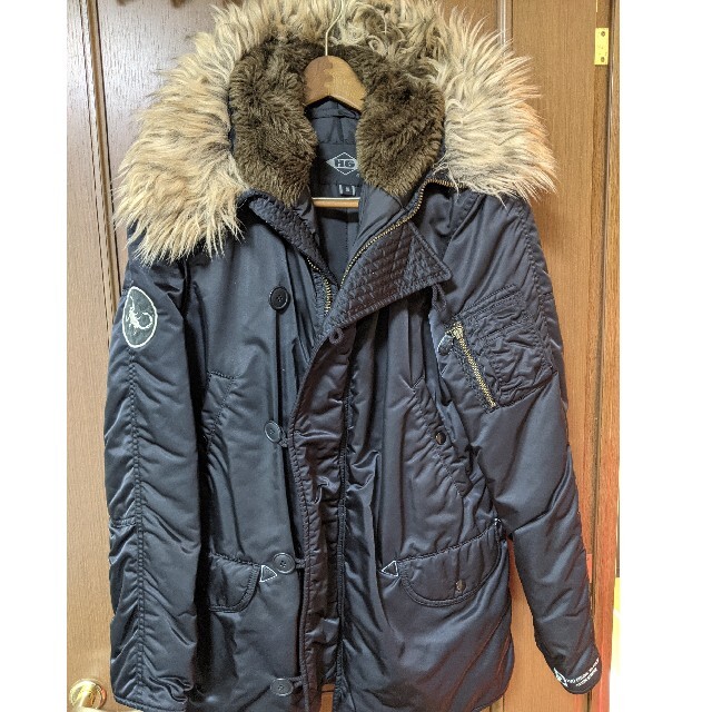 HYSTERIC GLAMOUR - ヒステリックグラマー N-3Bコート 黒メンズMの通販