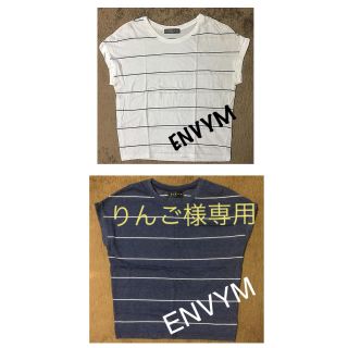 アンビー(ENVYM)のENVYMボーダーTシャツ(Tシャツ(半袖/袖なし))