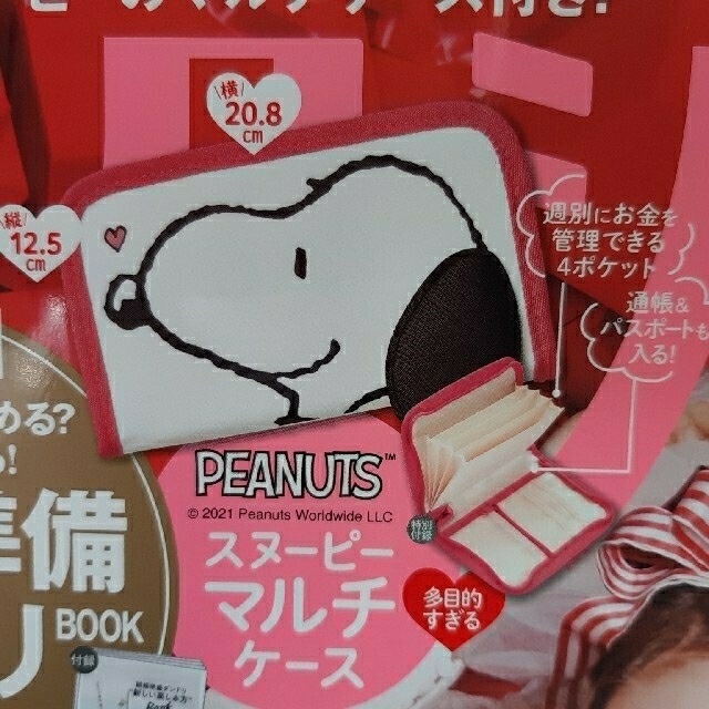 SNOOPY(スヌーピー)の値下げ☆ゼクシィ 3月号付録　家計管理マルチケース　スヌーピー　 インテリア/住まい/日用品の日用品/生活雑貨/旅行(日用品/生活雑貨)の商品写真