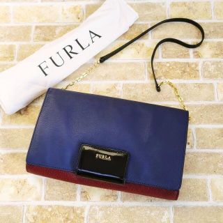 フルラ(Furla)の美品 フルラ FURLA ☆ レザー ショルダーバッグ クラッチバッグ 伊製(ショルダーバッグ)