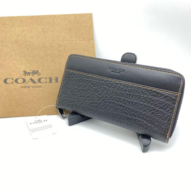 COACH(コーチ)のコーチ coach 長財布 シグネチャー ブラックラウンドファスナー メンズのファッション小物(長財布)の商品写真