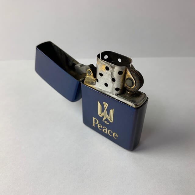 ZIPPO(ジッポー)のPeace ジッポ・ガスライター等6点セット (ピース ブルーチタン) メンズのファッション小物(タバコグッズ)の商品写真