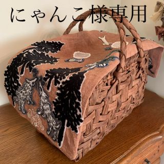 にゃんこ様専用です＊バスケットカバー春夏用(かごバッグ/ストローバッグ)