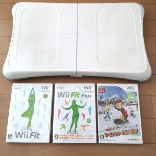 ウィー(Wii)の Wiiバランスボード fit、fit plus、スキー&スノーボード(家庭用ゲームソフト)