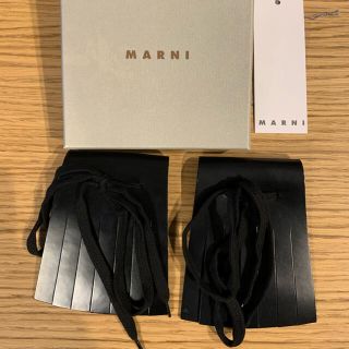 マルニ(Marni)のマルニ　marni シューズ用レザーフリンジ　黒(その他)