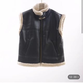 フェイクレザー ボア ベストの通販 by たけのこ's shop|ラクマ