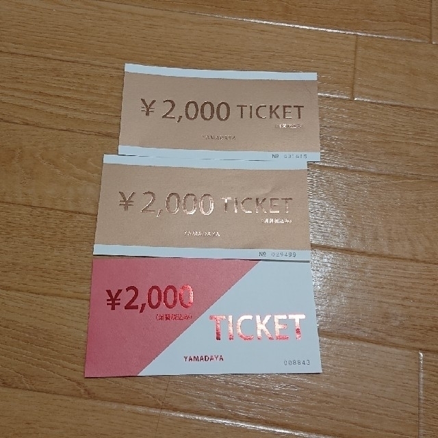 ヤマダヤ チケット6000円分