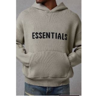 フィアオブゴッド(FEAR OF GOD)の★FOG ESSENTIALS★ KNIT HOODIE オリーブ ［L］(パーカー)