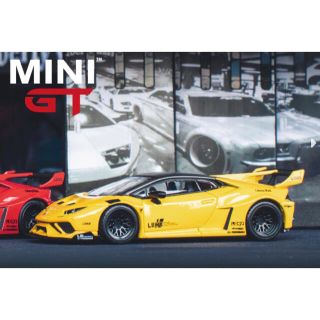 ランボルギーニ(Lamborghini)のLBWK限定 MINI-GT 1/64 LB-SILHOUETTE ウラカン 黄(ミニカー)