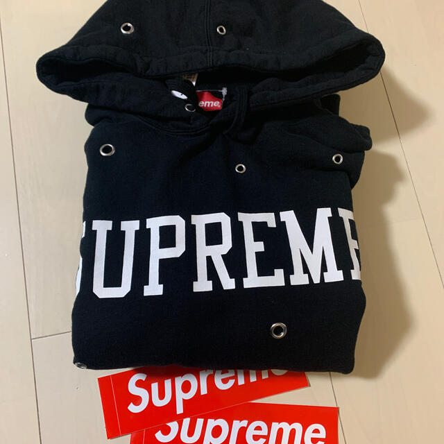 Supreme ブラック　フーディ　Hoodie 3