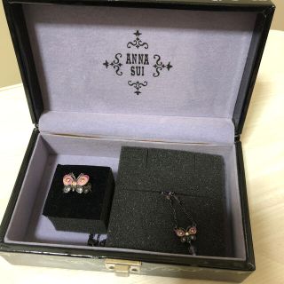 アナスイ(ANNA SUI)の専用アナスイ　美品　蝶々　ネックレス　リング　指輪　アクセサリーボックス　セット(リング(指輪))