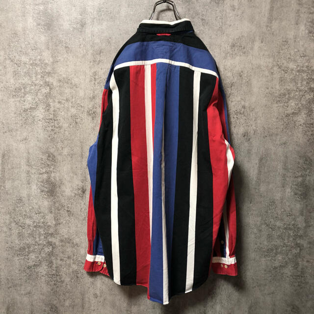 TOMMY HILFIGER(トミーヒルフィガー)のトミーヒルフィガー☆ボールドマルチストライプシャツ 90s メンズのトップス(シャツ)の商品写真