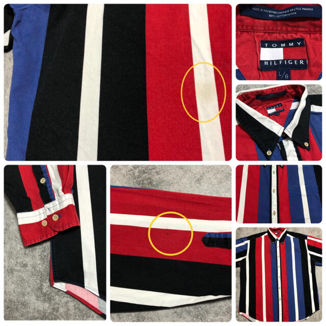 TOMMY HILFIGER(トミーヒルフィガー)のトミーヒルフィガー☆ボールドマルチストライプシャツ 90s メンズのトップス(シャツ)の商品写真