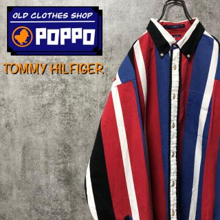 トミーヒルフィガー(TOMMY HILFIGER)のトミーヒルフィガー☆ボールドマルチストライプシャツ 90s(シャツ)