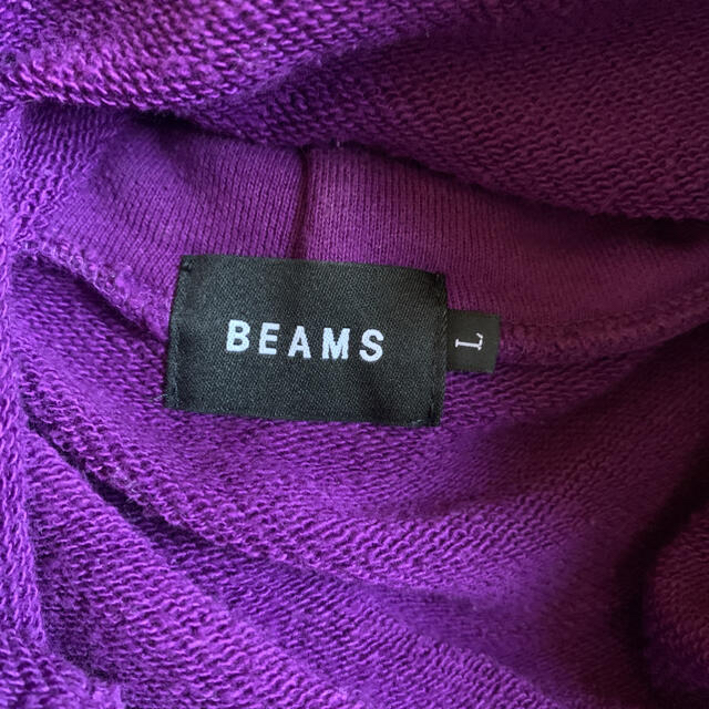 BEAMS(ビームス)のPaperboy BEAMS パーカー コラボ　紫 パープル L メンズのトップス(パーカー)の商品写真
