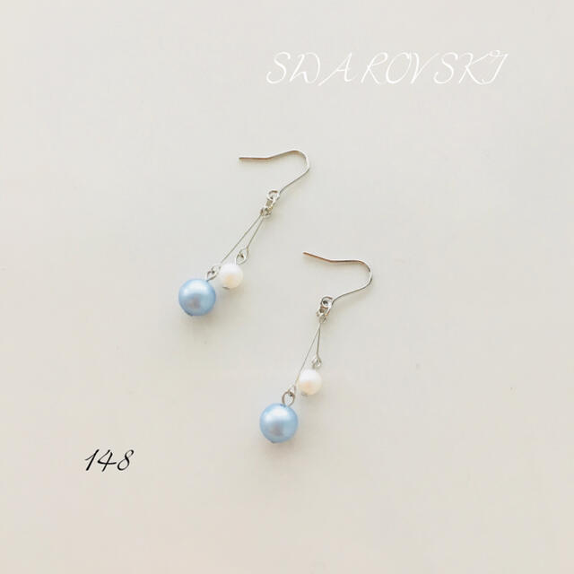 SWAROVSKI(スワロフスキー)のスワロフスキー パール ♡ 小ぶり 可愛い ハンドメイドのアクセサリー(ピアス)の商品写真