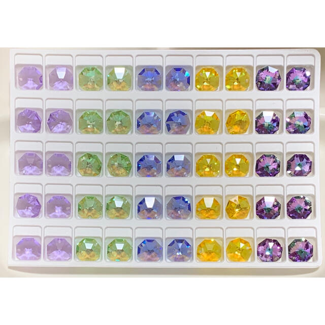 SWAROVSKI(スワロフスキー)の残り2セット‼️スワロフスキー#8115 オクタゴン5色セット☆ ハンドメイドの素材/材料(各種パーツ)の商品写真