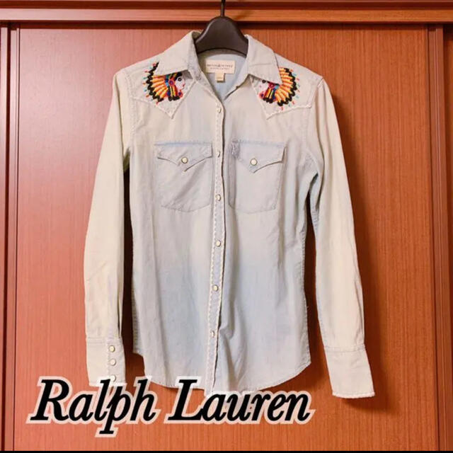 Denim & Supply Ralph Lauren(デニムアンドサプライラルフローレン)のDENIM&SUPPLY ラルフローレン　インディアンビーズ刺繍◎デニムシャツ レディースのトップス(シャツ/ブラウス(長袖/七分))の商品写真