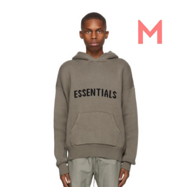 20AW Essentials Knit Hoodie Taupe M 【在庫一掃】 7595円引き www