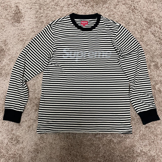 Supreme - supreme 15AW Striped Logo L/S Top ボーダーの通販 by