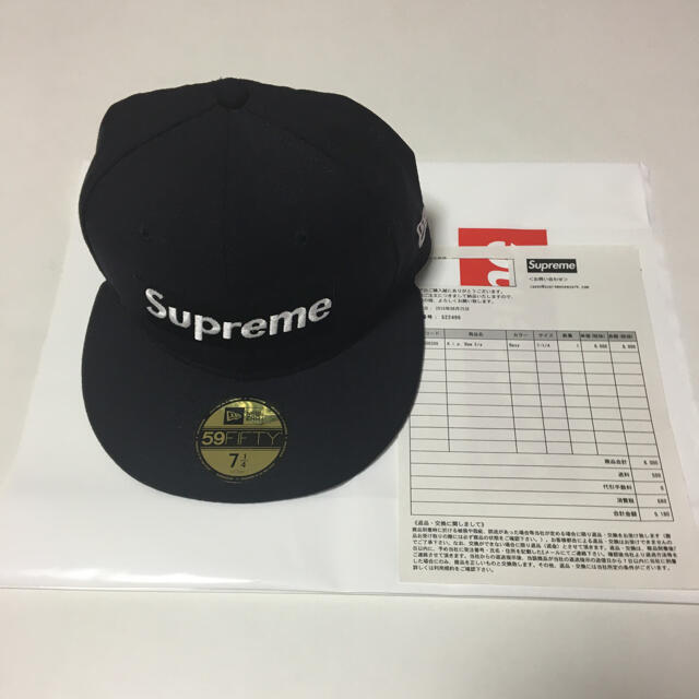 Supreme new era cap  navy r.i.p キムタク 希少714577センチ️状態