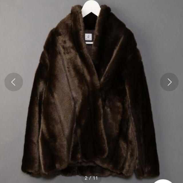 6 ROKU FAKE MINK FUR COAT ミンクファーコート