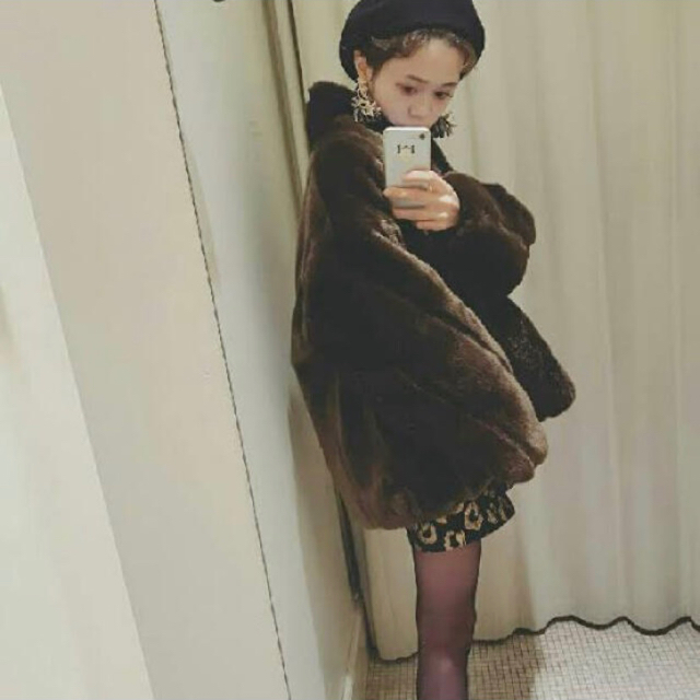 6 ROKU FAKE MINK FUR COAT ミンクファーコート