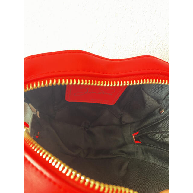 Samantha Vega(サマンサベガ)の多角形ハート バッグ レッド レディースのバッグ(ショルダーバッグ)の商品写真