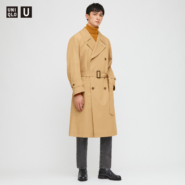 UNIQLO(ユニクロ)の未使用品　UNIQLO ユニクロ　UNIQLOU トレンチコート　L ベージュ メンズのジャケット/アウター(トレンチコート)の商品写真