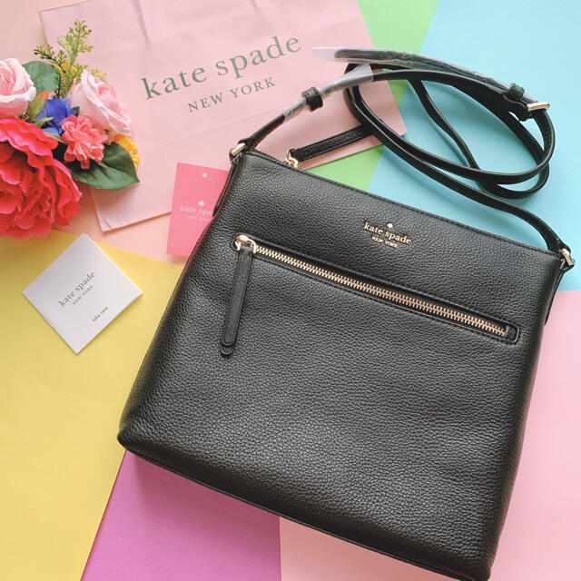 新品♡kate spade ケイトスペード　黒　ショルダー　バック　レザー誕生日