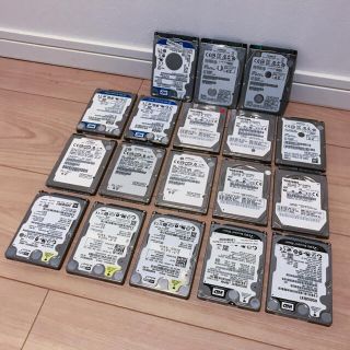 ジャンク 各種 SATA 2.5インチ HDD 18枚セット(PCパーツ)