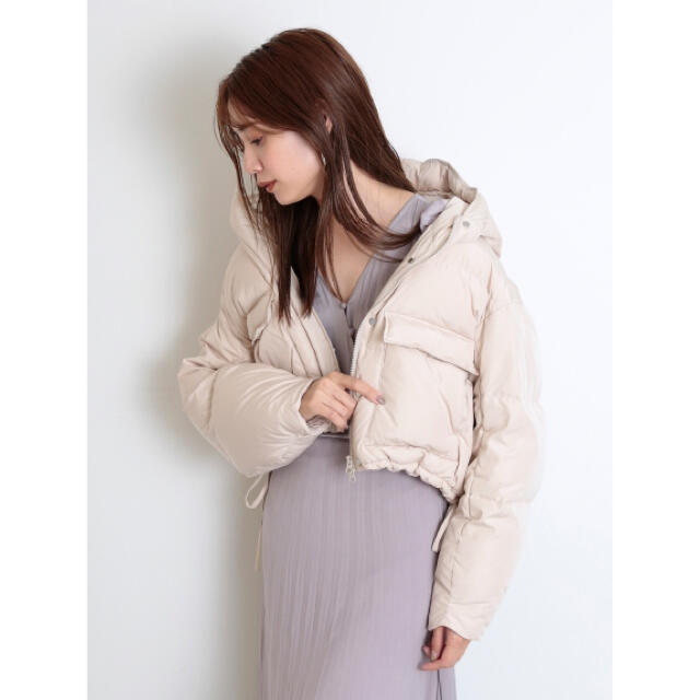 snidel フレンチショートダウン（BEIGE）