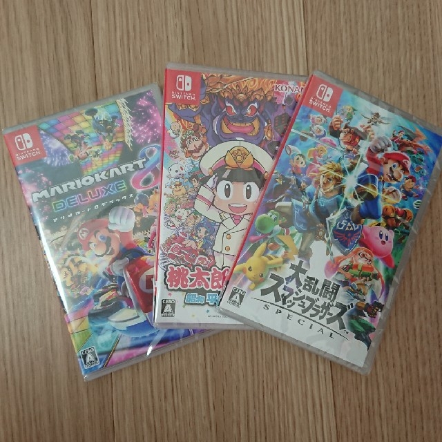 【新品・未開封】桃太郎電鉄 大乱闘スマブラ マリオカート 3本セット