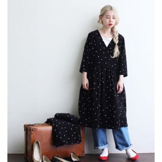 ドットアンドストライプスチャイルドウーマン(Dot&Stripes CHILDWOMAN)のチャイルドウーマン ドットカシュクールワンピース(ロングワンピース/マキシワンピース)