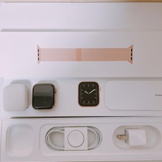 アップルウォッチ(Apple Watch)のApple Watch 5 44mm ゴールド ステンレスCellular(その他)