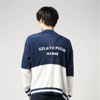 ジェラートピケ(gelato pique)のGELATO PIQUE HOMME スムーズィー バイカラーカーディガン(カーディガン)