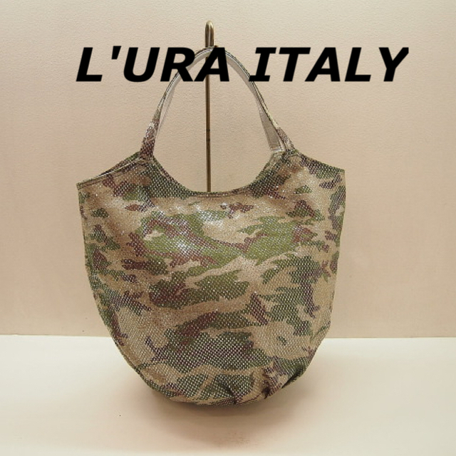 L'URA ラウラ トートバッグ 迷彩 カモフラージュ ラメ | フリマアプリ ラクマ