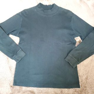 ユニクロ(UNIQLO)のUNIQLOハイネック　カットソー　ソフトタッチ　グリーン(Tシャツ/カットソー(七分/長袖))