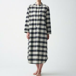 ムジルシリョウヒン(MUJI (無印良品))の◎新品◎ 無印良品 インド綿 フランネルクルタ／アイボリー×柄／L～XL (パジャマ)