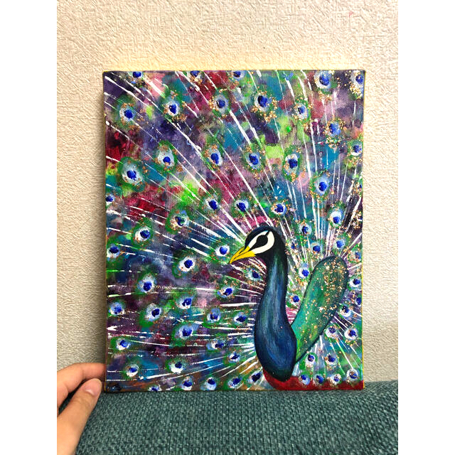 アクリル画 孔雀 peacock 華麗 xn----8sbw2bcijd.xn--p1ai