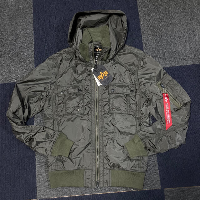 新品 ALPHA INDUSTRIES アルファ ミリタリージャケット S 灰色ジェネ