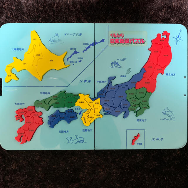 くもんの日本地図パズル（中古） キッズ/ベビー/マタニティのおもちゃ(知育玩具)の商品写真