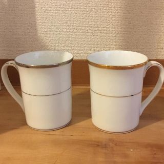 ノリタケ(Noritake)のノリタケ　ゴールド＆シルバーペアマグカップ(グラス/カップ)