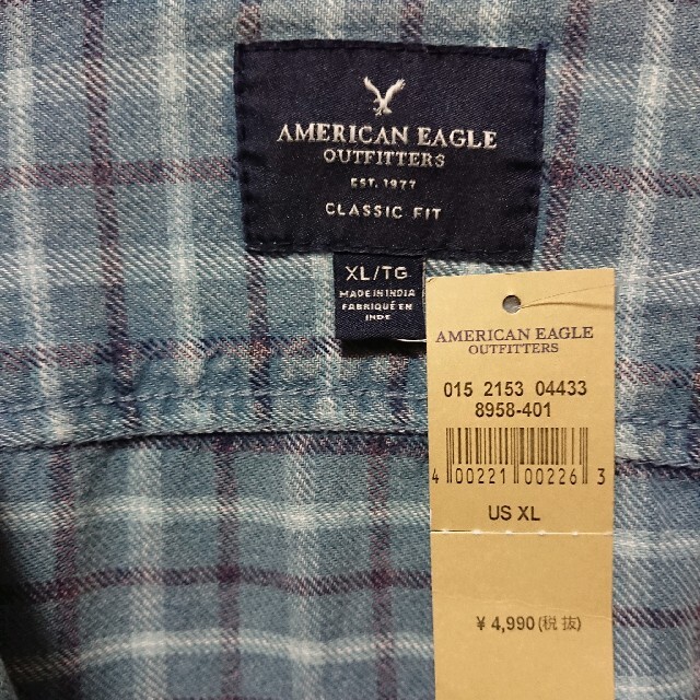 American Eagle(アメリカンイーグル)の新品未使用 AMERICANEAGLE アメリカンイーグル  ネルシャツ メンズのトップス(シャツ)の商品写真