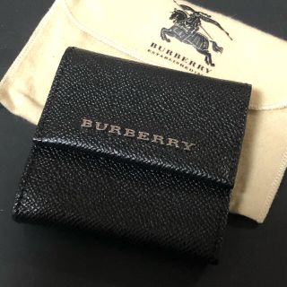 バーバリー(BURBERRY)のバーバリー　コインケース  本革　ブラック　メンズ 値下げ(コインケース/小銭入れ)