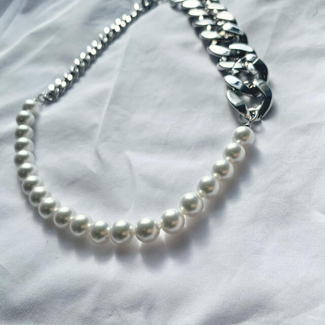 big chain pearl necklace